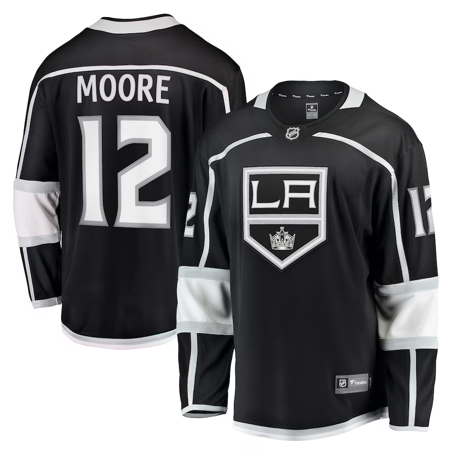 Men's Los Angeles Kings Trevor Moore #12 Black Home Breakaway Jersey